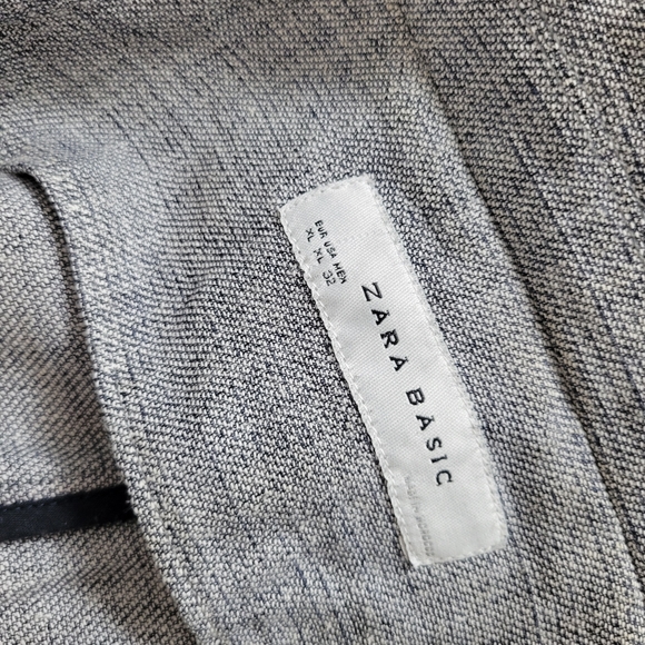 ZARA Basics Lightweight Blazer Jacket Grey XL fits sz L best - Picture 4 of 9